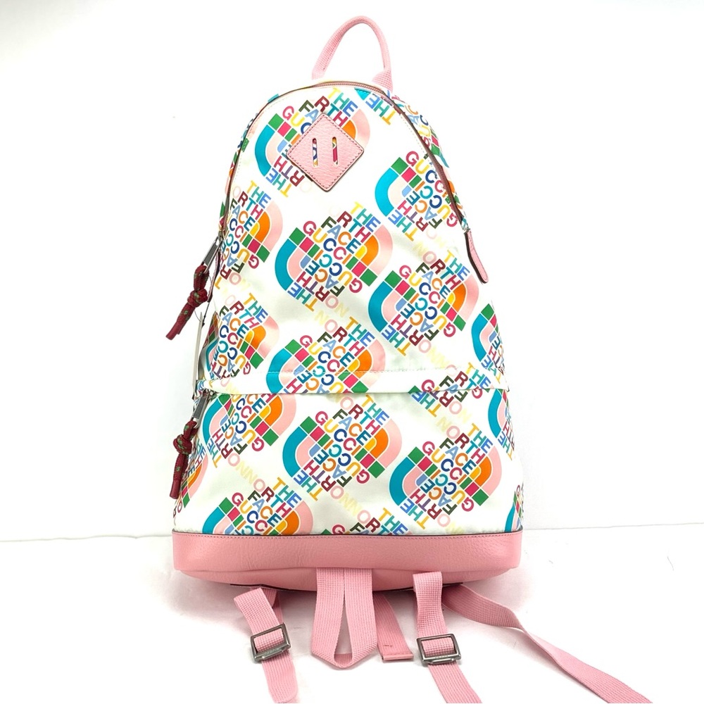Gucci x The North Face Backpack, Pink/White, 650288, NWT